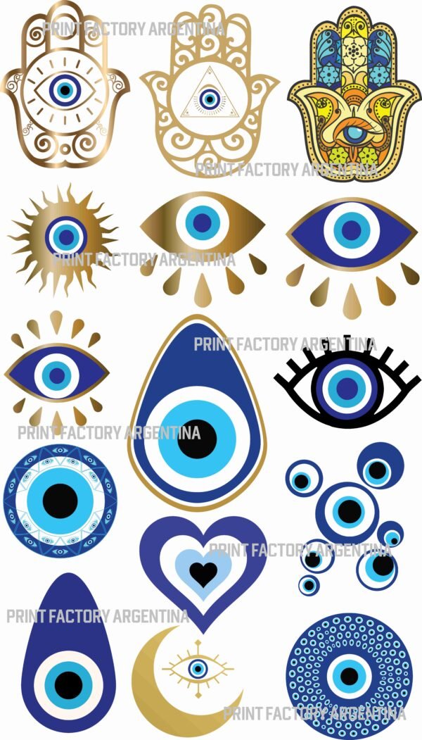Plancha de Estampas simbolos turcos, ojo turco, entre otros solo en: https://printfactory.ar
