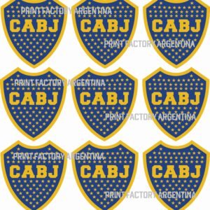 15 estampas de 18x20 cm escudo Boca Juniors solo en https://printfactory.ar