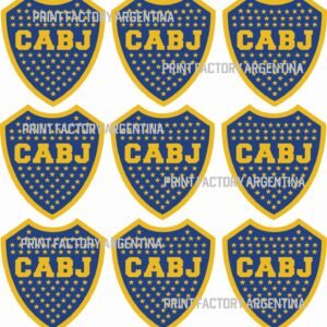 15 estampas de 18x20 cm escudo Boca Juniors solo en https://printfactory.ar