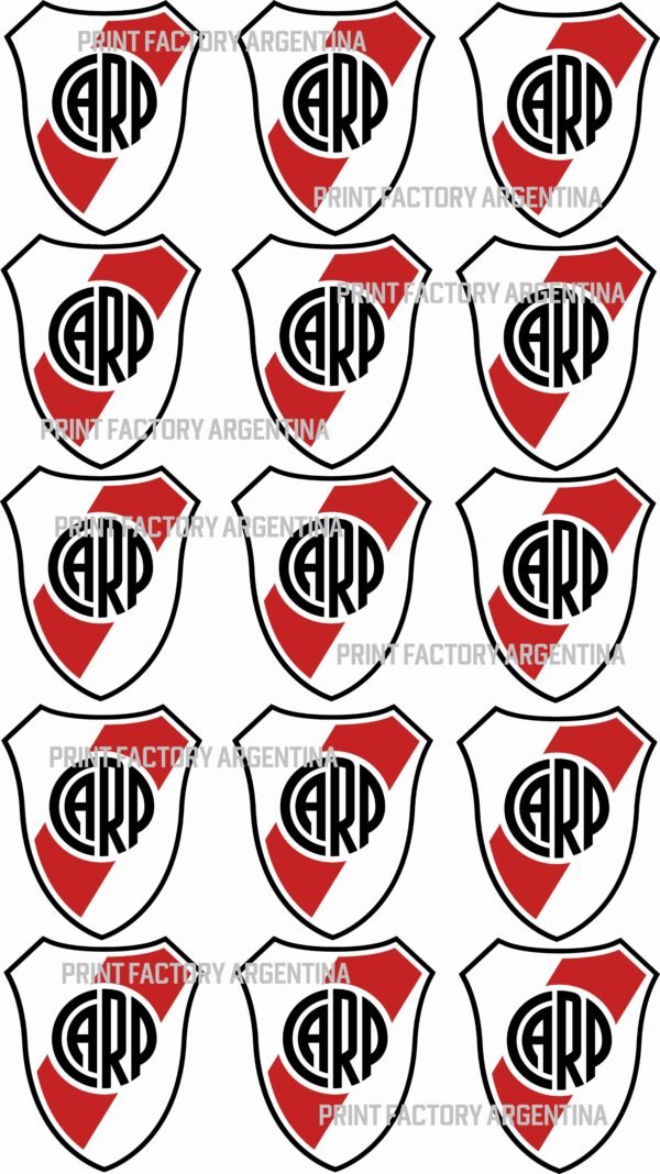 15 estampas de 18x20 cm escudo River Plate solo en https://printfactory.ar