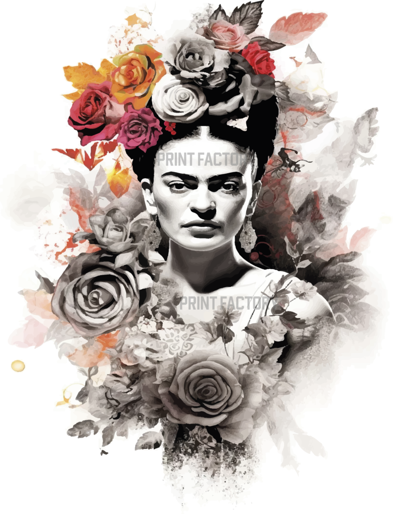 Estampa Frida Kalo listo para estampar solo en https://printfactory.ar