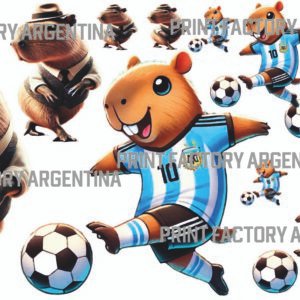 Pack Capibara Argento: Futbolero y Tanguero, mas Argentino imposible