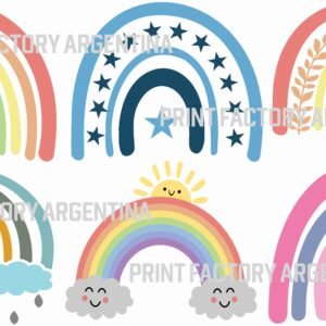 Pack Arcoiris 33x58 para estampas textil solo disponible en https://printfactory.ar