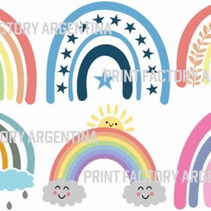 Pack Arcoiris 33x58 para estampas textil solo disponible en https://printfactory.ar