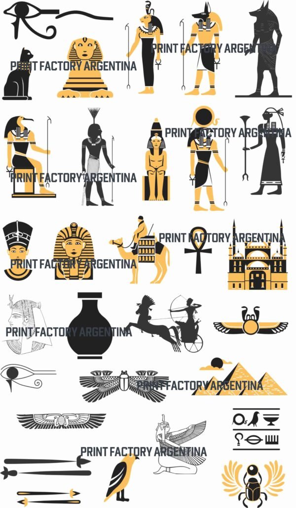 Plancha de Estampas simbolos egipcios, ojo de horus, entre otros solo en: https://printfactory.ar