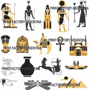 Plancha de Estampas simbolos egipcios, ojo de horus, entre otros solo en: https://printfactory.ar