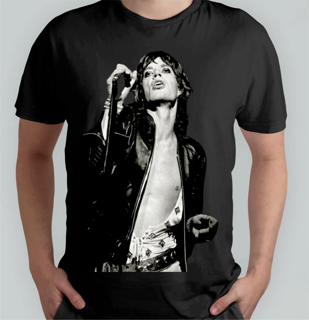 Remera Mick Jagger microfono conseguila en https://printfactory.ar