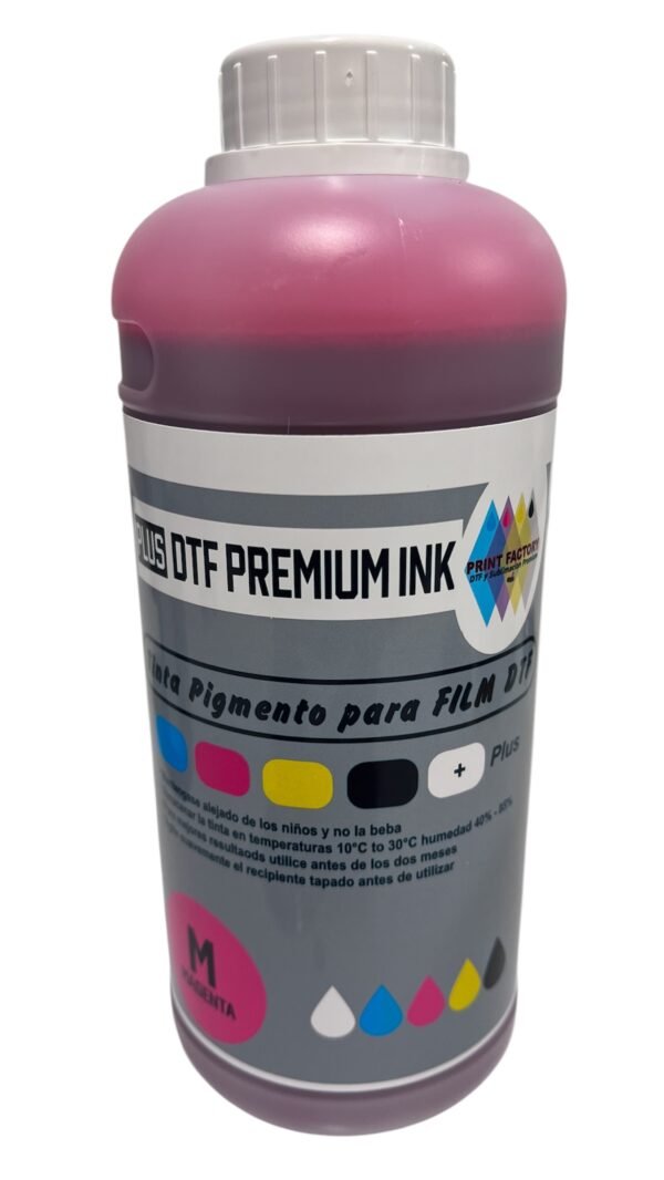 Tintas DTF Premium Magenta disponible en https://printfactory.ar