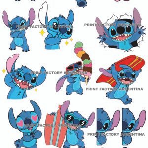 Plancha de Estampas Stitch solo en: https://printfactory.ar