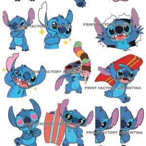 Plancha de Estampas Stitch solo en: https://printfactory.ar