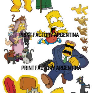 Pliego Simpsons solo en https://printfactory.ar