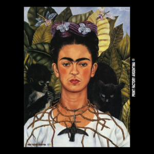 Cuadro FRIDA KALO en DTF UV con Relive y laca