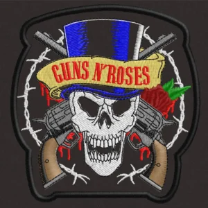 Parche 100% bordado Guns and Roses solo en: https://printfactory.ar/product/parche-guns-and-roses/