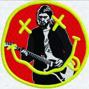 Parche 100% bordado Kurt Kobein Nirvana solo en: https://printfactory.ar/product/parche-kurt-kobain/