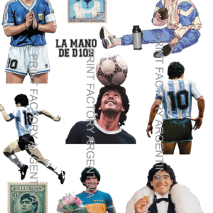 Maradona Plancha 30x20 Stickers Premium en @print_factory_argentina https://printfactory.ar