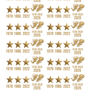 3 ESTRELLAS + ESTRELLA MALVINAS 58 cm x 100 cm