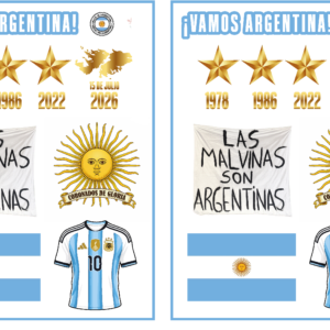 PLIEGO UV ARGENTINA 4 miniplanchas